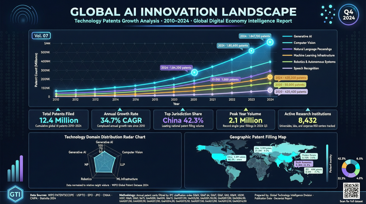中国が世界のAI特許60%、ロボット特許2/3を保有：イノベーション版图の再編
