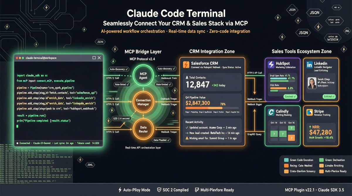 Claude Code 变身 GTM 终端：8 个 MCP 让 AI 帮你做销售