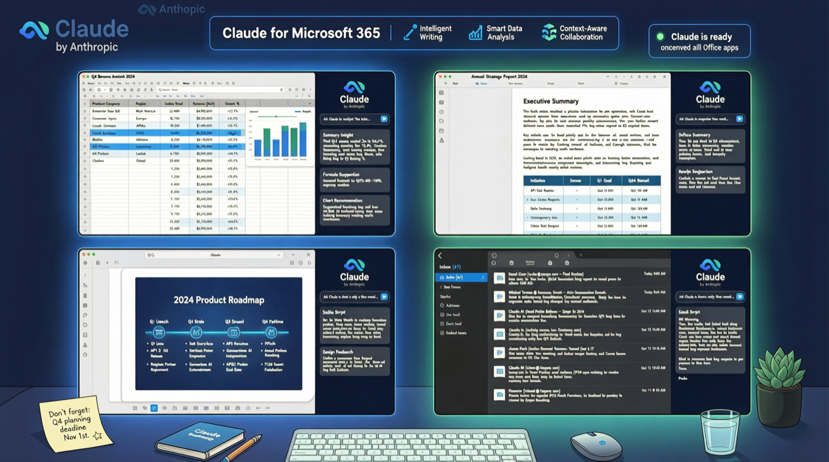 Claude Goes GA in Microsoft Office: Excel, Word, PowerPoint Now Live, Outlook in Beta