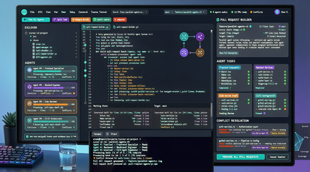 Cursor's Parallel Sub-agents: Split Big Tasks into Small PRs, No More Waiting for One Agent to Finish