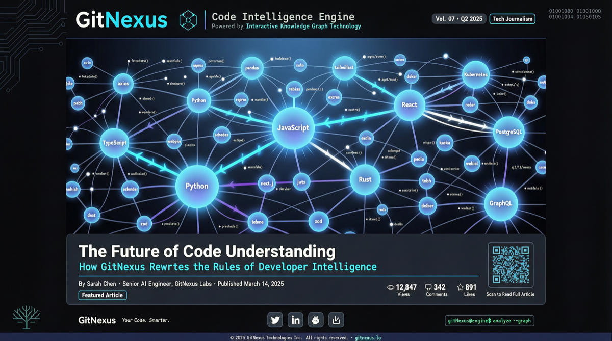 GitNexus：零服务器代码智能引擎，浏览器里跑知识图谱 + Graph RAG