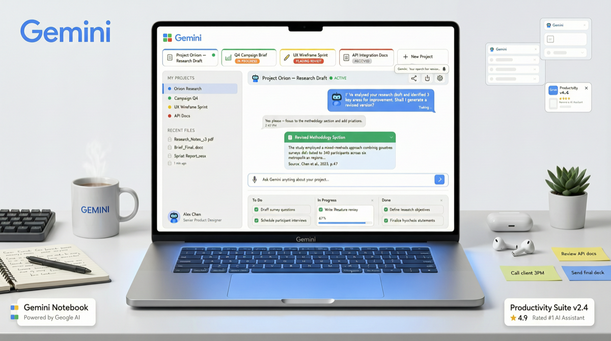 Google 悄悄发布 7 个 Gemini 更新：Project Notebooks 正在重塑 AI 工作流