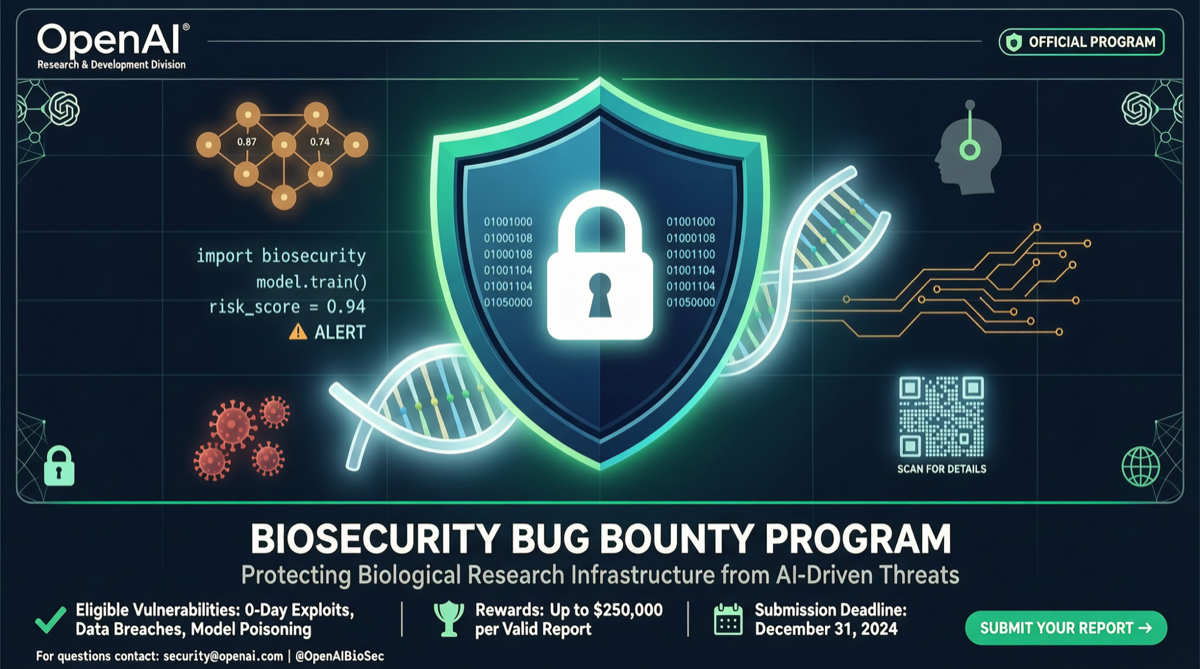 OpenAI 启动 GPT-5.5 生物安全漏洞赏金：五道挑战题，$25,000 奖金