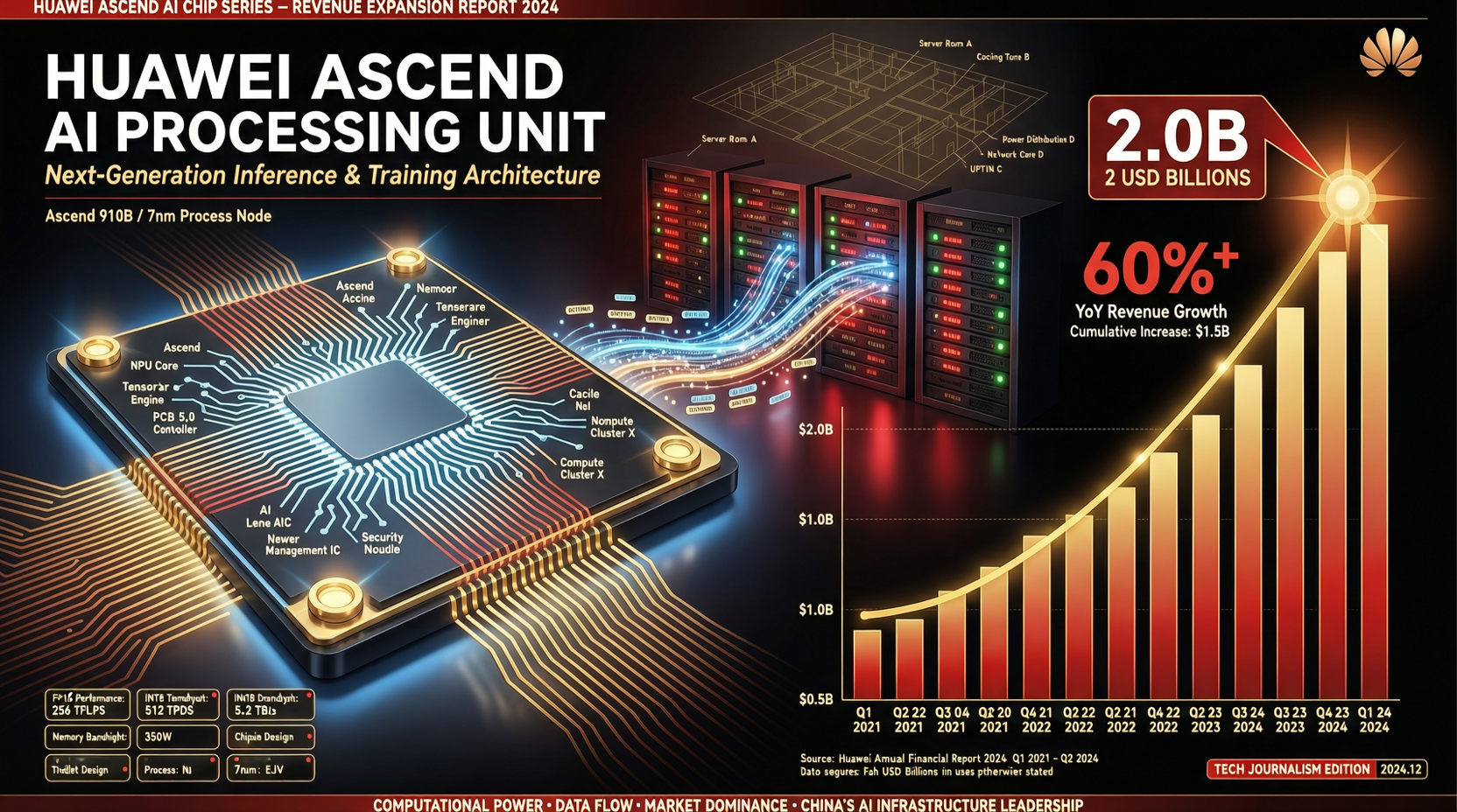 華為 Ascend AI チップ、今年収入60%増の120億ドルへ