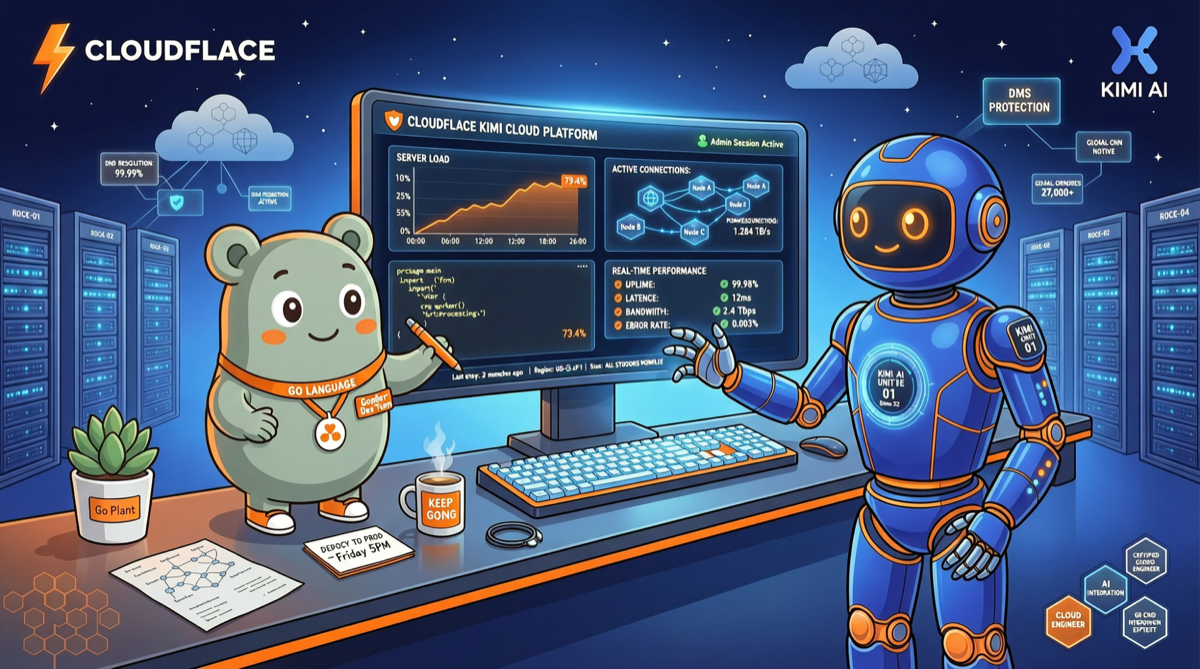 Kimi K2.6 在 Go 开发中使用量 3 倍增长：开源权重 + Cloudflare Workers 免费部署正在改变什么？