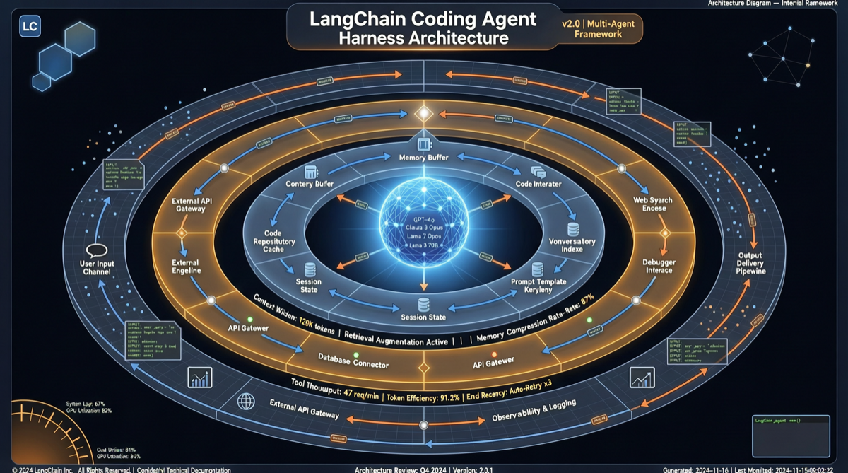 LangChain Coding Agent 纯靠 Harness 狂飙 13.7 分：模型没换，脚手架变了