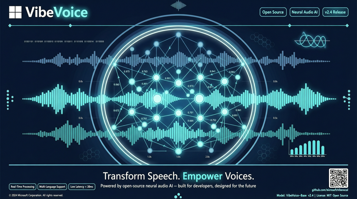 微软开源 VibeVoice：支持 ASR、TTS 和语音克隆的前沿语音 AI 模型