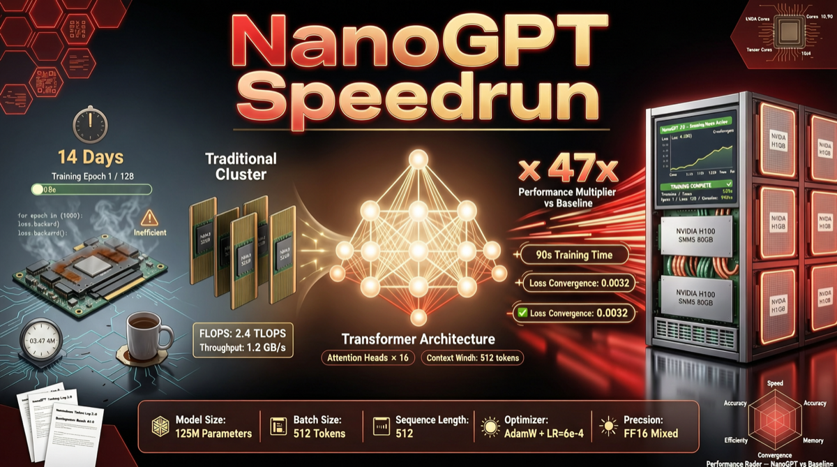Modded-NanoGPT：90 秒训练 1.24 亿参数模型，社区协作的 LLM 训练速度挑战