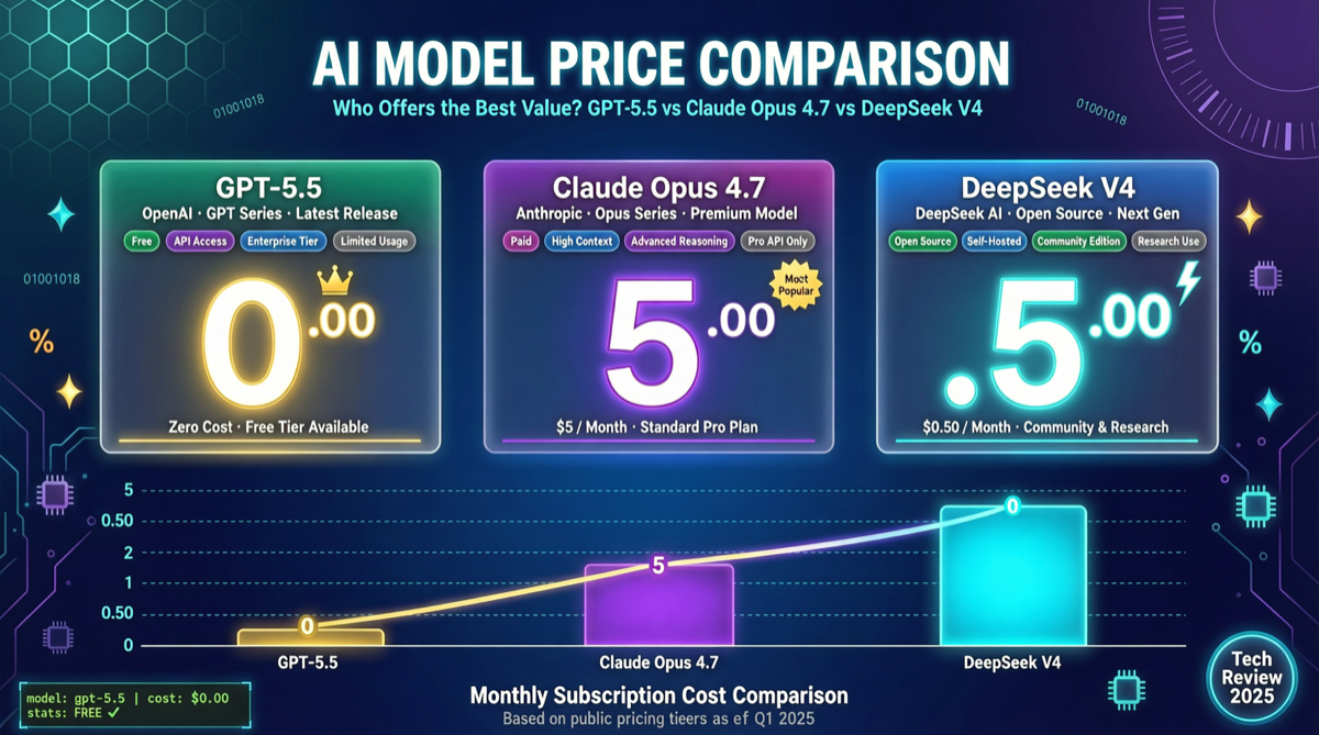2026 年 4 月 AI 模型价格战：GPT-5.5 最贵 $30/M，DeepSeek V4 不到 $3.50