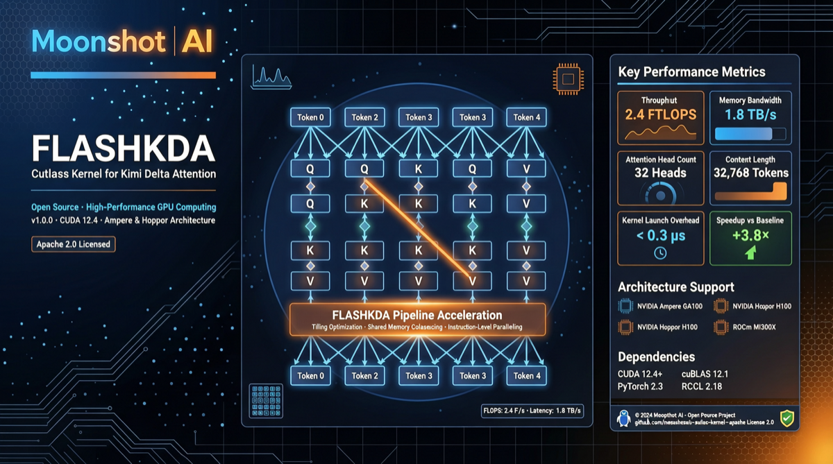 Moonshot 开源 FlashKDA：Kimi Delta Attention 的高性能 CUTLASS 核实现