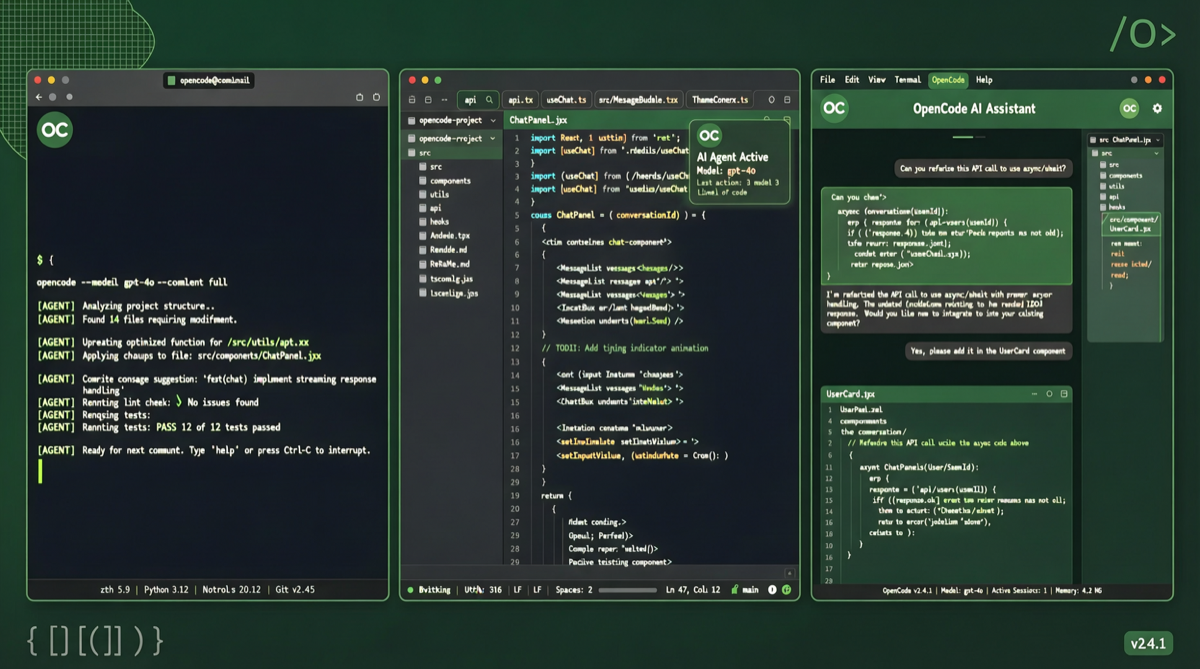 OpenCode 崛起：100% 免费开源 AI 编码 Agent，终端/IDE/桌面三栖，支持任意模型