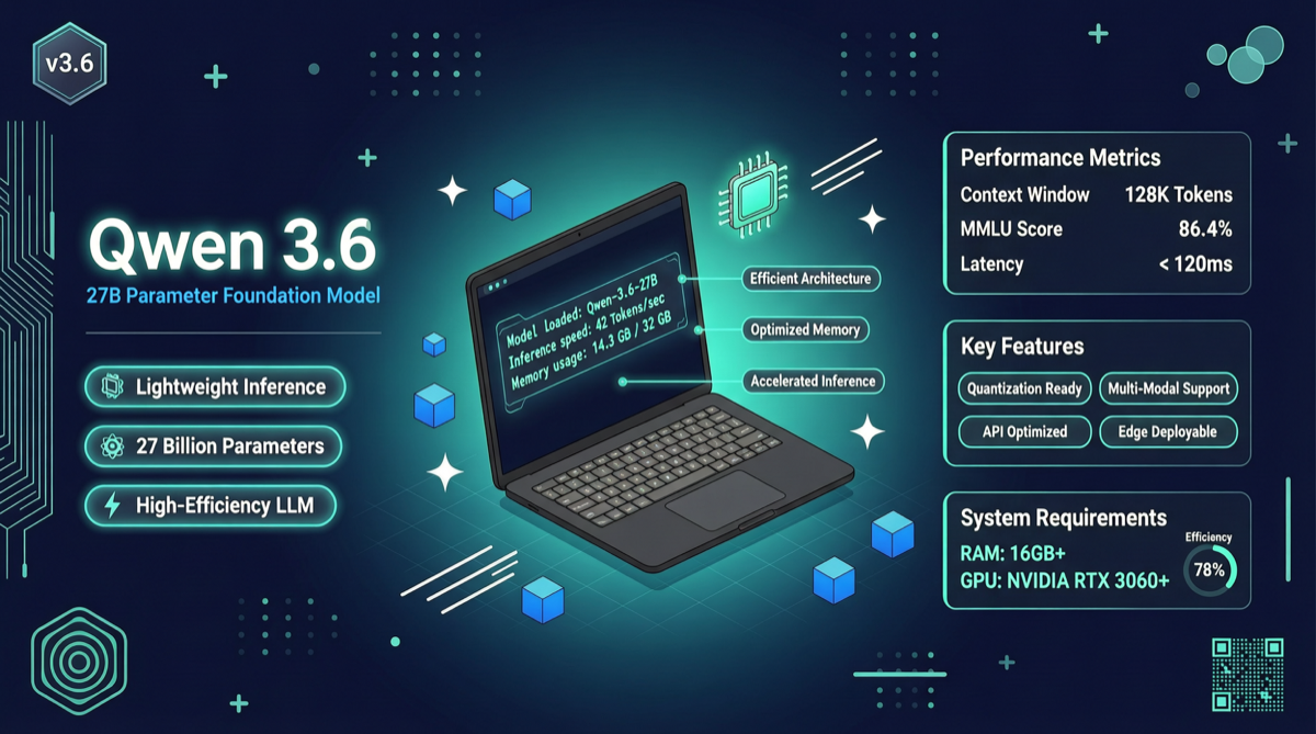Qwen 3.6-27B 评测：270 亿参数的笔记本级旗舰编码模型