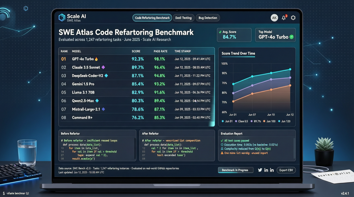 Scale AI's SWE Atlas Refactoring Leaderboard: Code Refactoring Becomes the New Agent Battleground, Claude Code + Opus 4.7 Takes Top Spot