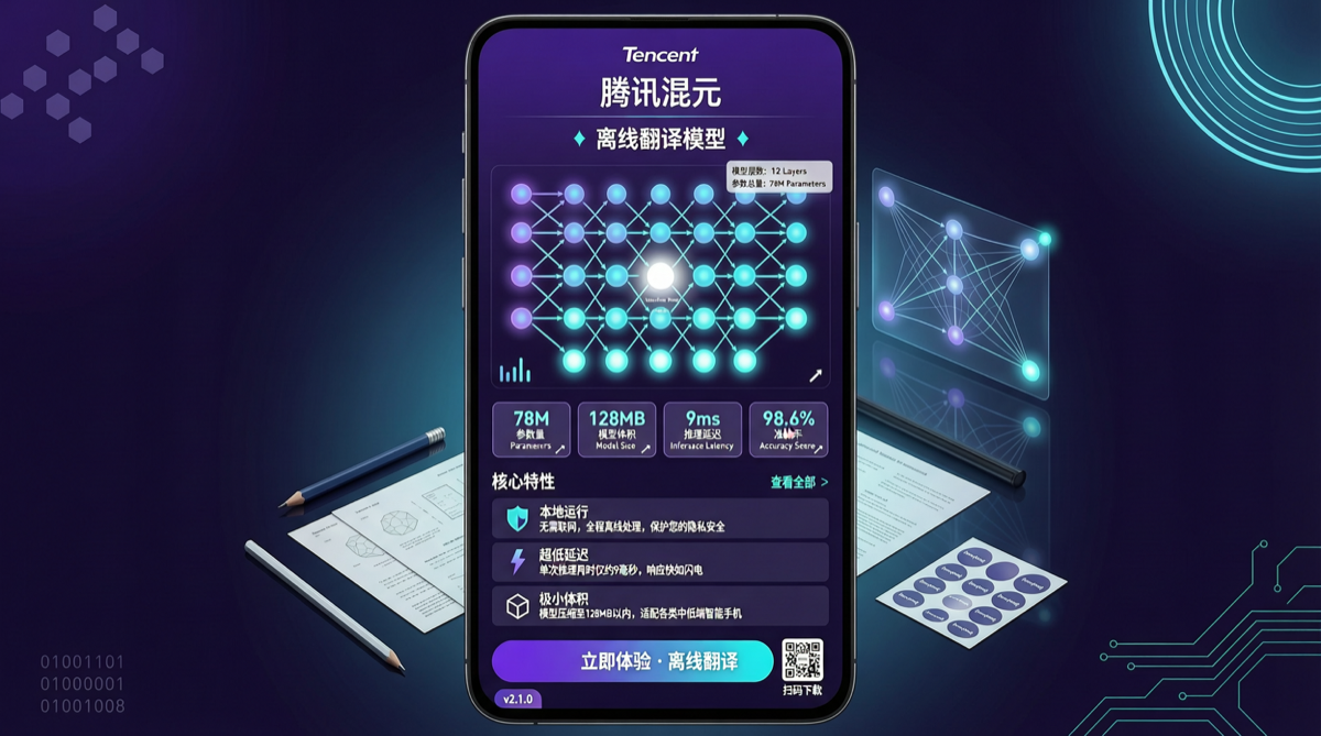 Tencent Hunyuan Releases 440MB Offline Translation Model, 1.8B Params Matching 72B-Level Performance