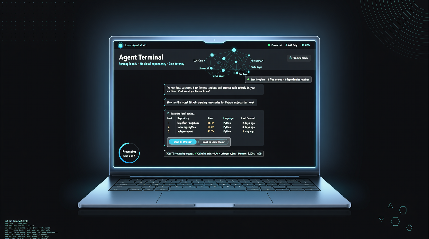 WebBrain: Local Browser Agent Running on 8GB VRAM, Powered by Qwen3.5-9B int4, Zero API Costs